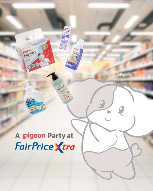 It's a Pigeon party at Fairprice Xtra*! 🎉🛍️

Stock up on your baby's essentials at up to 50% off! What's more - with every $25 spent, you get to redeem a MagMag Cup of your choice 😉

Don't walk, RUN to your nearest Fairprice Xtra Hypermart! 

*Selected Fairprice Xtra Outlets.

#pigeonsg #sgdeals #babyessentials #parentingessentials #babycare #firsttimeparents
