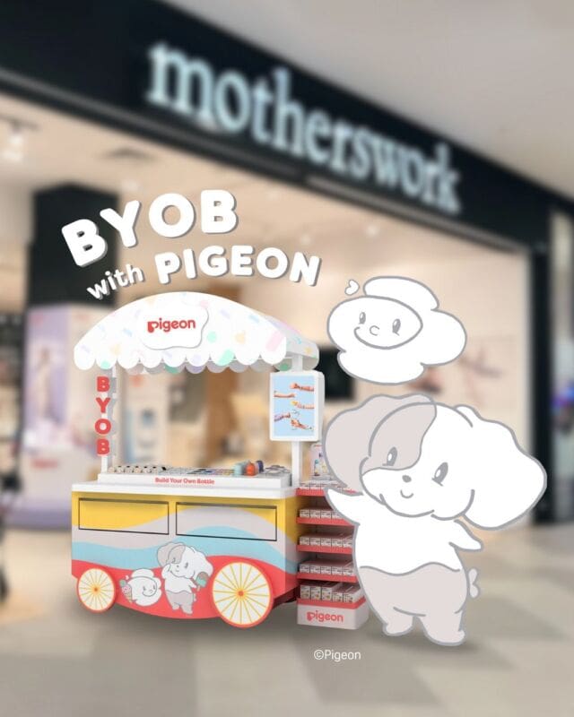 Guess what is landing at @motherswork? 🎉 It's our Pigeon BYOB (Build Your Own Bottle) experience, now in Motherswork Great World City from May 13th to 25th!

🎁 Seriously Sweet Deals: Score a limited-edition Howapipi sticker sheet, a complementary mini Pigeon Liquid Cleanser (Fri-Sun!), and a chance to win a secret Pigeon gift with from the Motherswork Gachapon machine when you spend $120 (BYOB included)!

🗓️ Mark your calendars for our BYOB Party on May 17th & 18th! Meet the adorable Howapipi, snap some photos, grab a balloon 🎈, and try your luck in our sure-win draw!

P.S. We've got some seriously cute NEW bottle designs! How cute are the new Goose and Rabbit bottles? Which one is your fave? Tell us in the comments! 👇

#pigeonsg #PigeonBYOB #BuildYourOwnBottle #PigeonxMotherswork #NewLaunch #BabyBottles #BabyEssentials