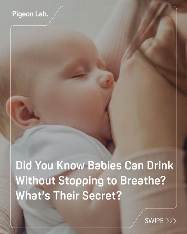 Did You Know Babies Can Drink Without Stopping to Breathe? 😮‍💨

Babies don’t need to stop to breathe while feeding because their throat structure is different from an adult’s.

At Pigeon, we research this structure, along with “Infant Swallowing,” as it’s known.

That research has found that when babies take in more milk than they can swallow, they can have trouble breathing.

To avoid overburdening babies as they feed, we offer nipples in a range of sizes designed to deliver the right milk flow for every level of development.

#pigeonsg #PigeonLab #CelebrateBabiesTheWayTheyAre #SofTouch #PigeonNursingBottle #pigeonmilkbottle #babyfeeding #breastfeeding