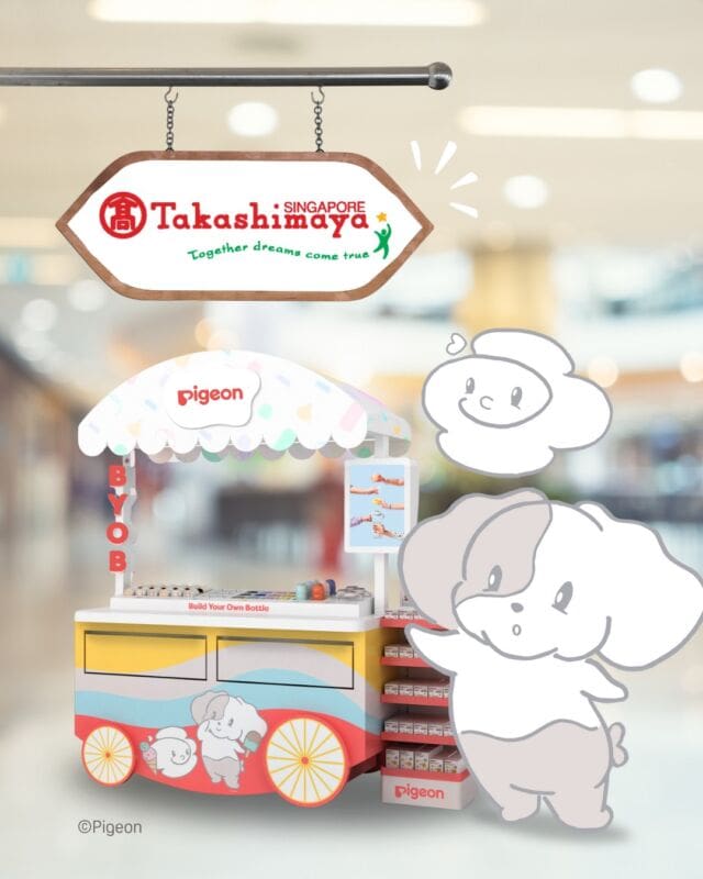 We hear you... our BYOB cart is now heading into @takashimayasg! 🎉 From 17 to 30 June, you can give build your little one's fashionable bottle, perfect for their needs AND their personality! 😉

🎁 Score a limited-edition Howapipi sticker sheet and other essential Pigeon products when you purchase from our BYOB range!

🎊 At the BYOB Party on 21 and 22 June, meet and greet the adorable Howapipi, who will be roaming the mall and handing out balloons! 🎈 When it comes back, you can try your luck in our sure-win lucky draw and stand a chance to go home with exclusive Pigeon merchandise 🤩

Excited to BYOB again? We are too ✨ We can't wait to see everyone!

#pigeonsg #PigeonBYOB #BuildYourOwnBottle #PigeonxTakashimaya #NewLaunch #BabyBottles #BabyEssentials