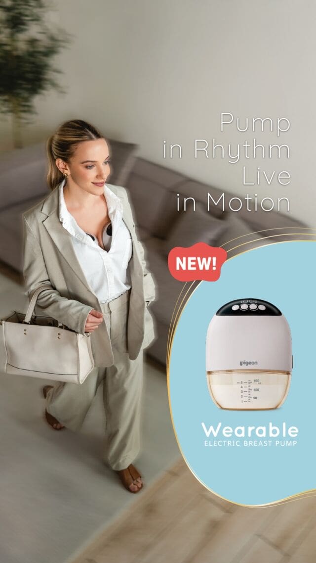 Juggling work, chores, and precious moments with your little one? We get it. With Pigeon's latest Wearable Electric Breast Pump, your pump routine doesn't have to stop for your busy day 💖
 
✅ Discreet and hands-free design - Perfect for the lady on-the-go
✅ 3 modes - Max yield, max efficacy
⭐️ Rhythmic Expression Mode - An exclusive to Pigeon Electric Breast Pumps as it simulates a baby’s natural sucking motion for max yield 
✅ 9 levels - Tailor your breastfeeding journey to you

Finally, you can pump in rhythm and live in motion! ✨

Head to our linktree to discover the freedom to embrace your busy schedule, no compromise needed. 

#pigeonsg #newlaunch #PigeonWearableElectricBreastPump #PumpInRhythmLiveInMotion #breastfeeding #breastpump #breastmilk #motherhood #internationalbreastfeedingweek