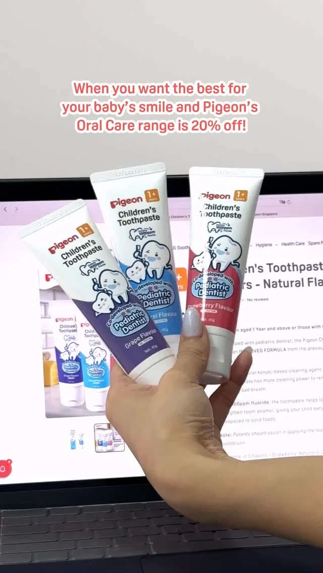 Co-developed with a pediatric dentist, precisely crafted for their first smile 😃

World Oral Care Day might be over but your child’s oral care certainly isn’t - it takes consistent effort! 

Get 20% off the safest children’s oral care range on the official Pigeon Web Store 🦷🪥✨