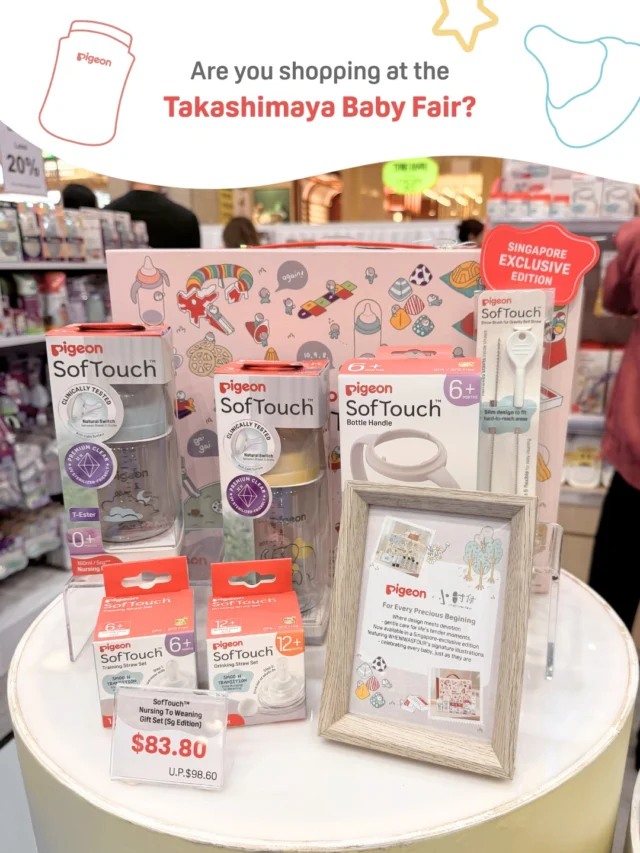 A peek at what’s currently on the Pigeon shelves at the Takashimaya Baby Fair! 🛍️

📍 @takashimayasg Baby Fair at the Takashimaya Square
📆 Until 5 April

#pigeonsingapore #takashimayababyfair #babyessentials #sgparents