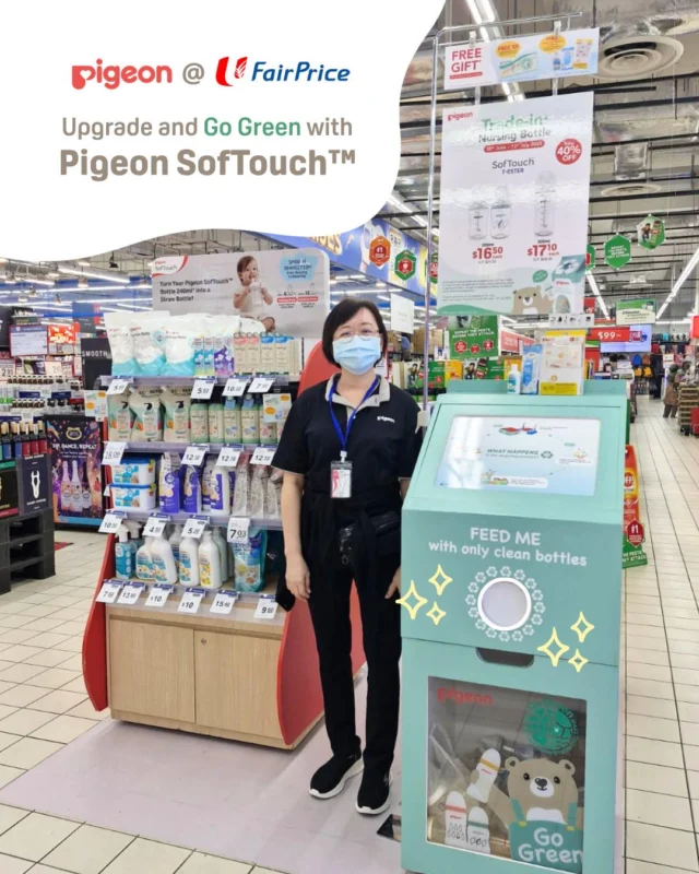 Give your little one’s bottles a sustainable upgrade at our Pigeon x FairPrice Nursing Bottle Trade-In Roadshow! 🍼✨

Bring any brand of old nursing bottles (clean & dry, without nipples) for a 1-to-1 trade-in and upgrade to our premium SofTouch™ T-Ester and PPSU bottles — including brand new designs and sizes! 😍🌱

Swipe to see the Fairprice Exclusives!
⭐️ Free gifts like travel skincare sets and Fairprice vouchers with purchase of Pigeon products
⭐️ 20% off selected Pigeon items

⏰ Trade-in Hours: 11 AM – 8 PM only.

Comment "🌱" if you're heading down to Fairprice VivoCity, Sengkang Grand Mall and Ang Mo Kio Hub to trade in!

#pigeonsingapore #CelebrateBabiesTheWayTheyAre #GoGreenWithPigeon #FairPriceSG #BabyBottleTradeIn #SGMummy #SGDad