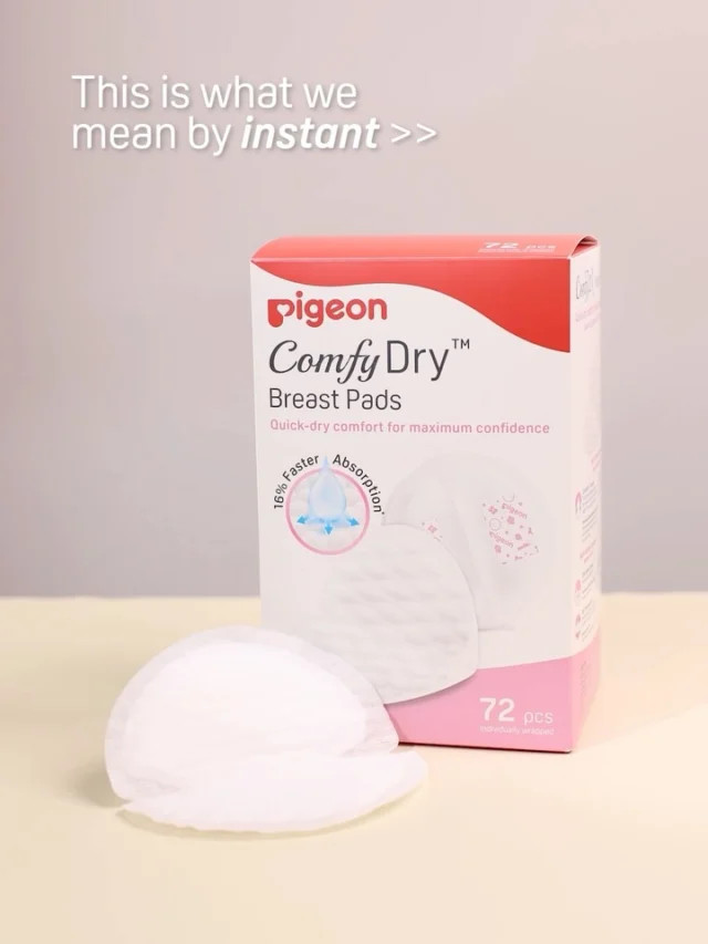 Leaks can happen anytime, but that wet, sticky feeling does not have to stay.​
​
Pigeon ComfyDry™️ Breast Pads help to absorb moisture quickly and lock it away, keeping the surface dry and comfortable against your skin.​
​
A little everyday support for breastfeeding mums, made to help you feel more at ease.​
​
#pigeonsingapore #CelebrateBabiesTheWayTheyAre #BreastfeedingSG #SGmoms #BreastfeedingTips
